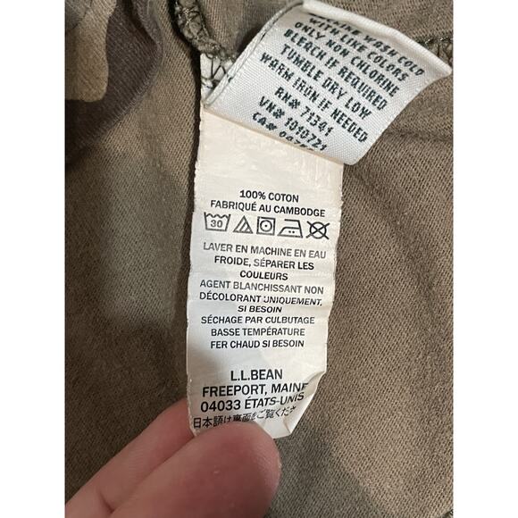 L.L. Bean X Peanuts Camouflage Snoopy Woodstock Long Sleeve Shirt Camo Sz S - Picture 9 of 9